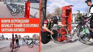 Konya Büyükşehir Bisiklet Tamir İstasyonu Sayısını Artırdı